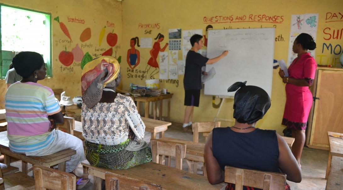 A Projects Abroad intern speaks to local entrepreneurs about their business plans during our Micro-finance internship in Ghana An intern gains micro-finance work experience in Ghana discussing business plans with entrepreneurs
